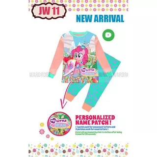 Piyama Junior Wardrobe (JW) 11 Kode D Piyama My Little Pony (Printing+Name Patch)Size 1 s/d 13 th