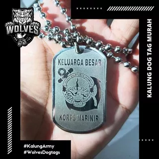 Kalung dogtag logo  Korps Marinir / Kalung TNI AL / Dog tag / Kalung army