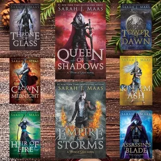 Throne of Glass Crown of Midnight Heir of Fire Queen of Shadows Empire of Storms Tower of Dawn Kingdom of Ash The assassin`s Blade Throne of Glass 1 2 3 4 5 6 7 8 a novel Sarah J Maas