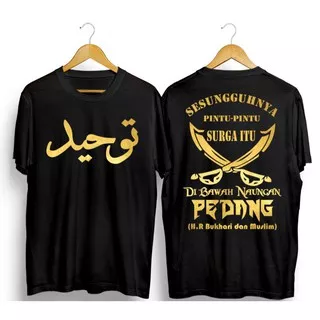 T-shirt Baju Dakwah Kaos Islami Tauhid Tulisan Arab