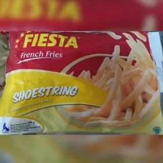 Fiesta French Fries Shoestring 500 gr kentang goreng fiesta origina frozen food bandung enak Murah
