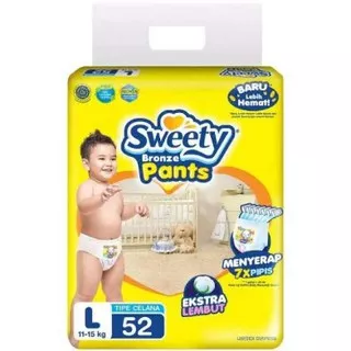 SWEETY BRONZE PANTS PEMPERS SWEETY SWEETY BRONZE PAMPERS SWEETY POPOK SWEETY JUMBO L 52