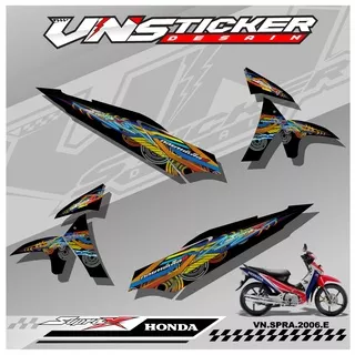 Striping supra X 125 2006 HOLOGRAM PELANGI,CHROME_list sticker variasi honda supra x 125 2006