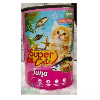 makanan kucing basah /wet food/super cat baby kitten 400gr-Tuna &chicken