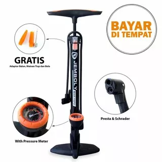 FLOOR PUMP/ POMPA lantai JEMBOLY 116 Psi Pompa Tabung Angin Ban Sepeda Fixie Motor