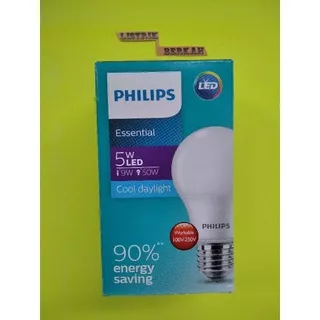 Promo lampu philips led 5 watt Essential bohlam 5watt philip putih 5 w bulb 5w white esensial