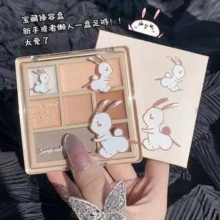 TB003  Little rabbit seven-color concealer covers acne scars and dark circles