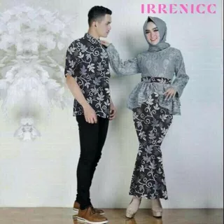 Free Ongkir -  RESTOCK Cp annisa / Couple batik bella / Baju pasangan kebaya batik (ada 6 warna) - J