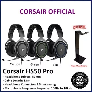 Corsair HS50 PRO Stereo Gaming Headset Headphone