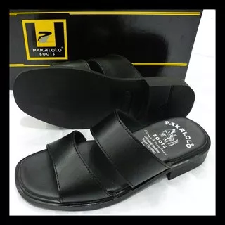 BANTING HARGA SANDAL KULIT PAKALOLO 1913 ORIGINAL - HITAM, 38 SANDAL PRIA COWOK TERMURAH ALI