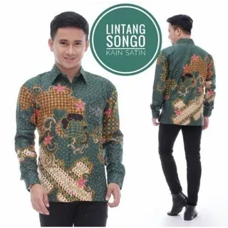 Baju Batik Nu Kemeja Batik NU Saten Motif Lintang Songo Terbaru