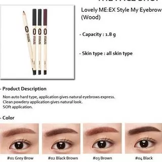 ? The Face Shop Faceshop Lovely ME:EX Style My Eyebrow Woods Pensil Alis ?
