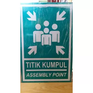 PLAT TITIK KUMPUL 60X40CM / ASSEMBLY POINT RAMBU K3 ALUMINIUM TEBAL