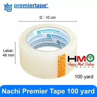 Isolasi Nachi Premiertape 48mm x 100 Yard Lakban Bening Isolasi Bening Nachi Premier Tape Transparan