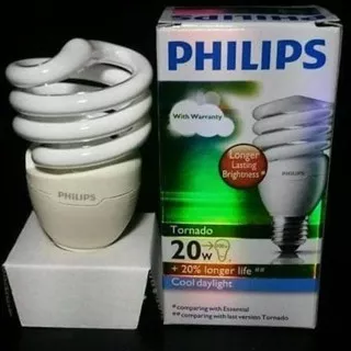 ,,.. LAMPU PHILIPS TORNADO 20W 20 WAT PUTIH COOL DAYLIGHT [akhir]