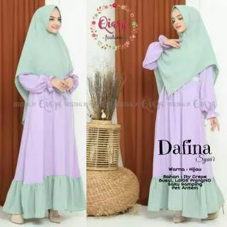 Dafina Syari Ori Qiara ITY CREPE Gamis Syari Maxy Dress