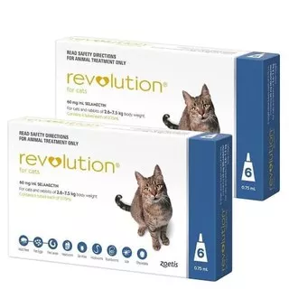Revolution blue for Cat 5.1 - 15lbs/ 2,5 kg - 7,5 kg Obat Kutu Kucing