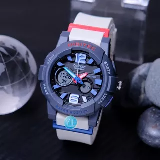 Jam Tangan Digitec Wanita Terbaru 2021 Model Fashion Casual BDA 4073 T Warna Navy Putih Dual Time Original Bergaransi Anti Air Untuk Berenang Strap Karet Stopwatch, Alarm, Lampu LED