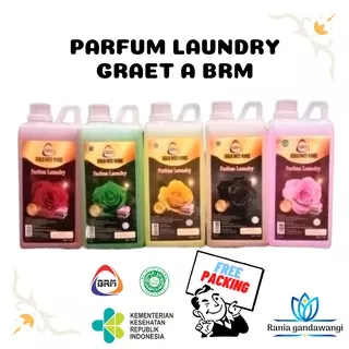 BRM parfum laundry gread A pewangi pakaian ukuran 1 liter FREE packing merk berkah rosita mandiri