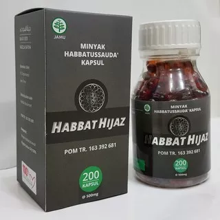 Habbatussauda Habbat Hijaz 200 Kapsul Habbasyifa, Minyak Jintan Hitam / Black Seed Oil / Black Cumin