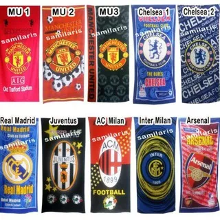 [depan3]HANDUK BOLA BARCELONA CHELSEA REAL MADRID MANCHESTER UNITED JUMBO 140 X 70 CM [belakang3]