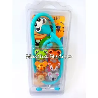 Stetoskop ABN Toonscope/Stetoskop Karekter Animal/Kepala Boneka Biru