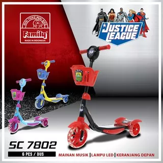 KHUSUS LUAR KOTA - Scooter Anak Family Special Edition Justice League SC 7802