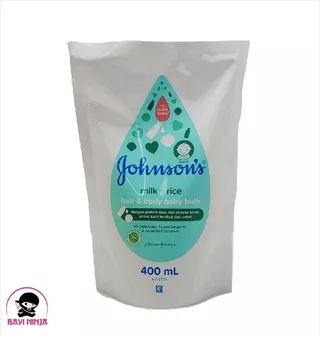 JOHNSONS Baby Bath Milk Rice Pouch 400ml 400 ml