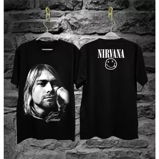 CURT COBAIN TSHIRT / NIRVANA TSHIRT / KAOS NIRVANA / KAOS CURT COBAIN / KAOS PRIA SIZE L