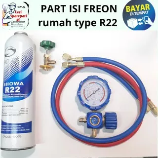 paket isi freon AC R22 manifold analizer selang dan krant