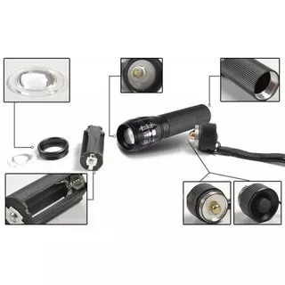 Senter TaffLED LED Flashlight Cree Q5 2000 Lumens - LF000U01 Lampu Senter  Lampu Senter Led  Senter