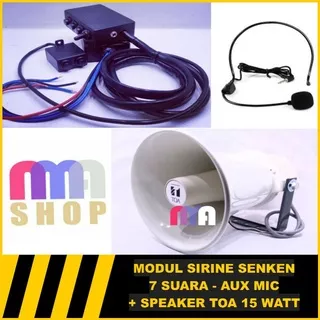 modul sirine senken model slim aux mic 60 watt set speaker toa 15 watt