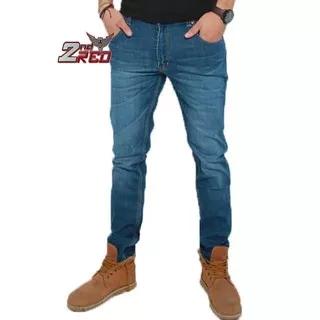 2nd Red Celana Jeans Ever Green Pria Slim Fit Best Seller Bahan Melar Biru 133212