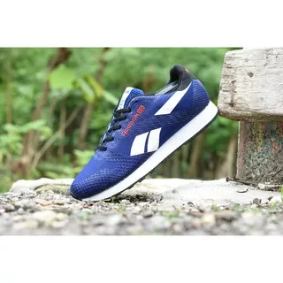 MURAH!!! Sepatu Casual Reebok Classic Grade Ori Biru Putih - Sport Kets Pria