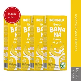 Susu UHT Indomilk Seoul Banana  Bundle 4