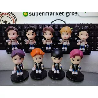 Action EXO Figure x Miniso - Set of 9 - KPOP Mainan Action Figure Topper Cake