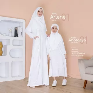 mysure Anastasya 01 dress anak set hijab gamis putih anak gamis anak terbaru murah original dress muslim anak