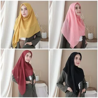 Hijab Segiempat Bahan Cornskin Zigna Square Best Quality Nyaman Dipakai Terlaris - Bisa Cod