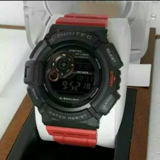 JAM TANGAN DIGITEC DIGITAL DG2028T BLACK RED ORIGINAL.