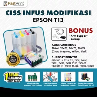 Fast Print CISS Infus Modifikasi Epson T11, T13, T13X, T20E, T40W, TX101, TX110, TX111 Kosongan