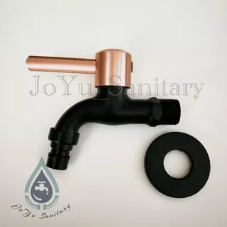 Kran taman Stainless 304 Hitam Rose gold 200BGS-keran air tembok unik mesin cuci kamar mandi/J17