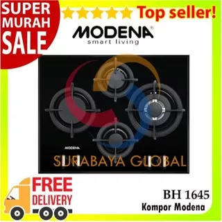 Kompor Tanam Modena Built-In Hob Gas 60 Cm 4 Tungku BH 1645