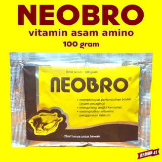 Vitamin Asam Amino Pertumbuhan Penggemuk Ayam Unggas - NEOBRO - 100 gr MEDION