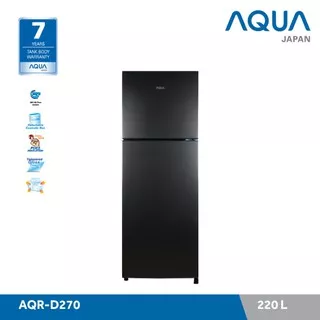 Aqua Japan Kulkas 2 Pintu AQR-D270 (DS) 220 Liter