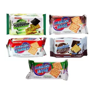 Khong Guan Malkist 135gr Crackers Abon Seaweed Sayur Cokelat / Cream Crackers 120gr