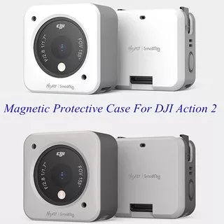 Case Pelindung Kamera Sport Magnetik Bahan Tpe + Pc Untuk Dji Action 2
