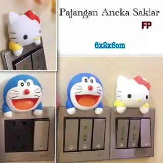 Pajangan Aneka Saklar Karakter Hello Kitty Doraemon Import