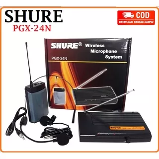 Microphone Shure Mic Wireless Shure PGX 24 N Wireless Microphone System Headset+ Clipon isi 2 wireles