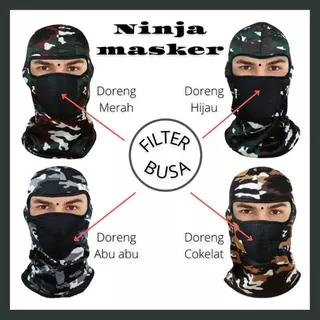 Masker baf motor/Masker pengendara motor ninja motif army nyaman dipakai