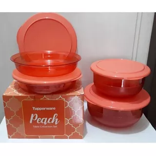 Tupperware Table Collection Set Bloom Peach 4pcs tempat sayur